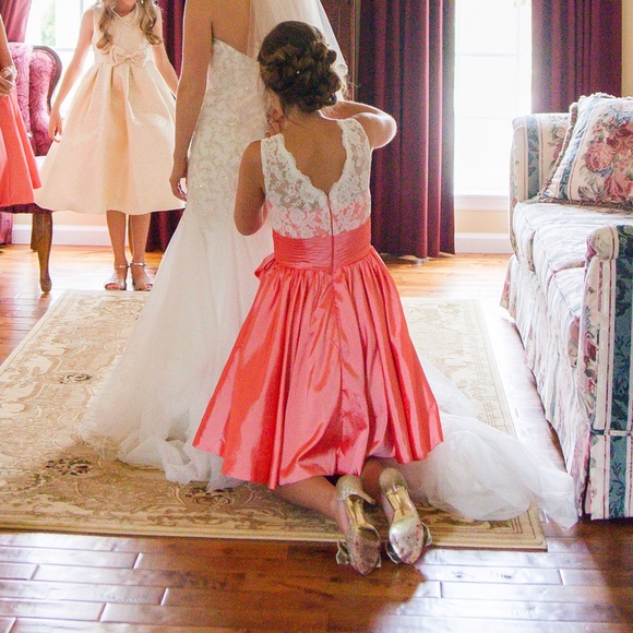 Coral bridesmaid/formal dress - Picture 4 of 4